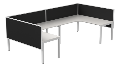 Cubit Two Person Corner U Shaped Workstation