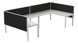 Cubit Two Person Corner U Shaped Workstation