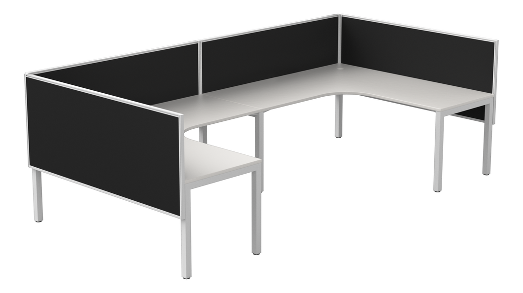 Cubit Two Person Corner U Shaped Workstation