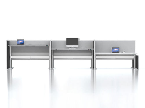 GEN-H Height Adjustable Back to Back Table System