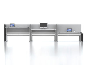 GEN-H Height Adjustable Back to Back Table System