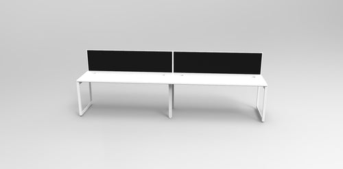 Deluxe Rapid Infinity Loop 4 Person Corner Workstation