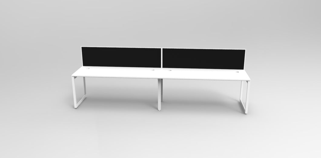 Deluxe Rapid Infinity Loop 4 Person Corner Workstation