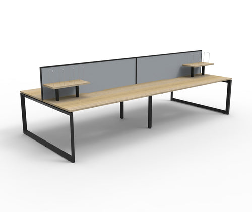 Deluxe Rapid Infinity Loop Four Person Back to Back Workstation