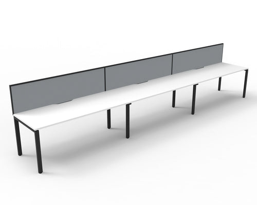 Deluxe Rapid Infinity Profile Straightline Singlesided 3 Person Workstation