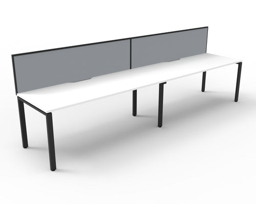 Deluxe Rapid Infinity Profile Straightline Singlesided 2 Person Workstation