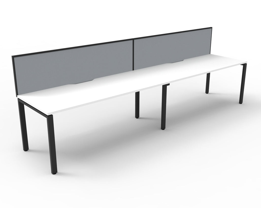 Deluxe Rapid Infinity Profile Straightline Singlesided 2 Person Workstation