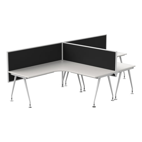 Origin Two Person Corner Workstation with 3 Screens